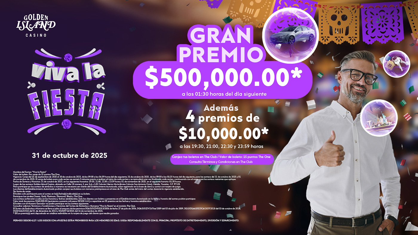 Este 31 de octubre de 2025 participa por un 💰GRAN PREMIO de $500,000.00*